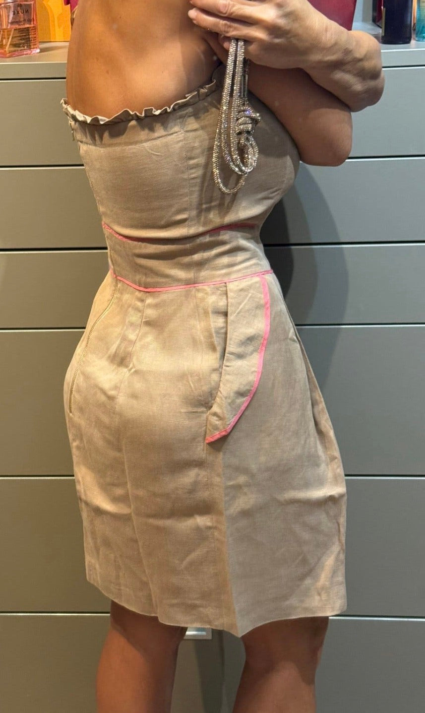 ✨ Sandro - Robe bustier en lin - T.36 S ✨