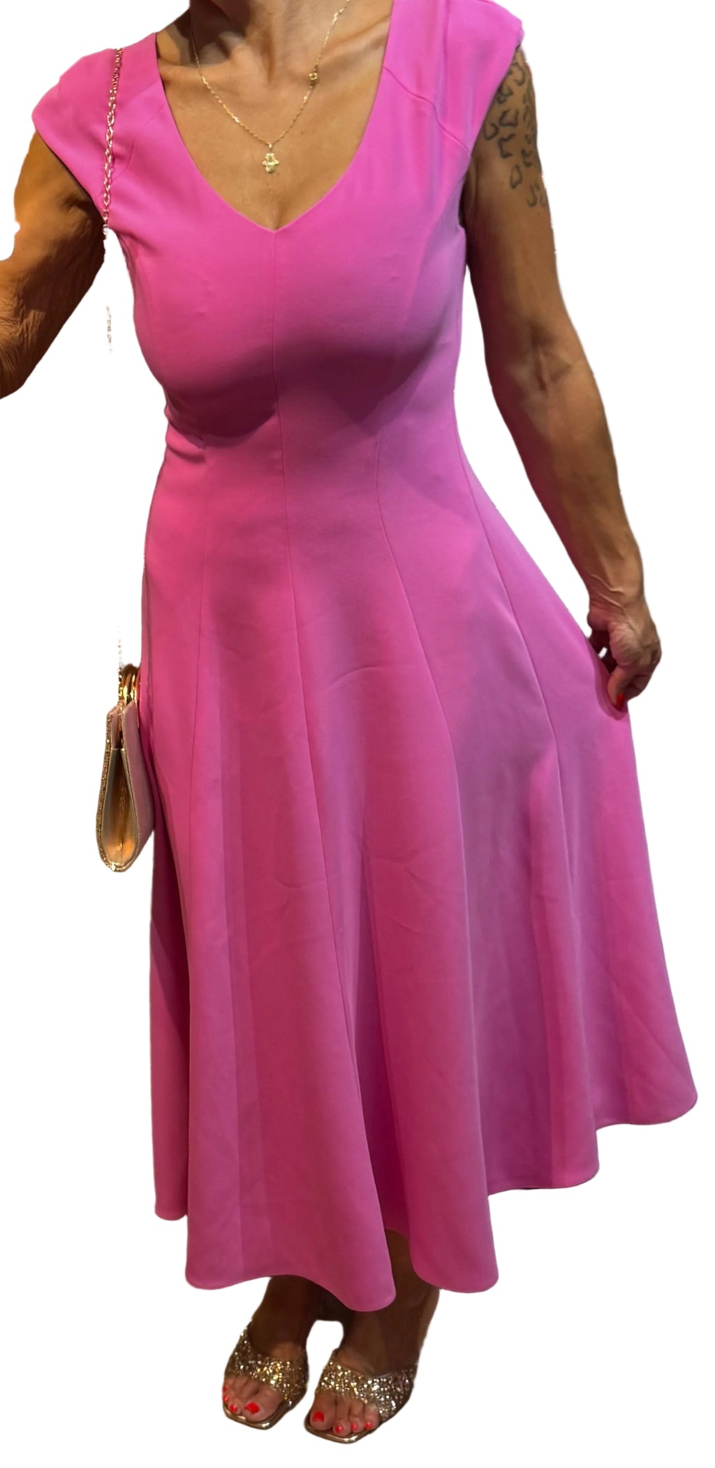 ✨ Neuve 590€ - Emporio Armani - robe longue Fuschia - T36 S ✨