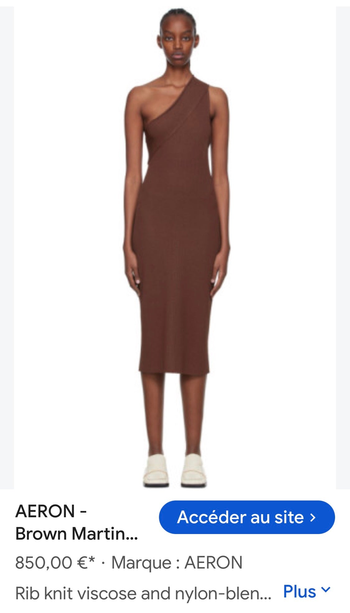 ✨ Neuve 850€! AERON robe asymétrique marron S ok M ✨