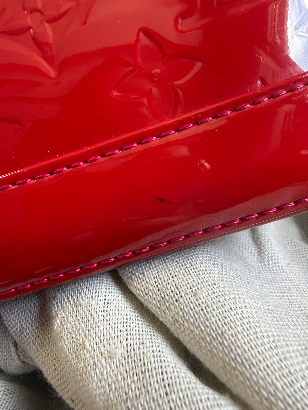 ✨ Sac Louis Vuitton Alma BB Monogram Vernis Rouge + Certificat ENTRUPY ✨