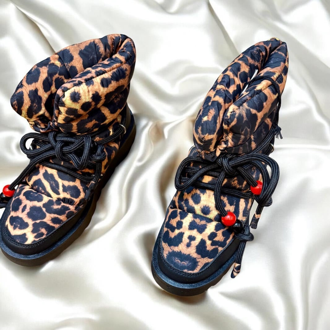 ✨ Neuves 249€ Bottes Arizona Love Snowkaki Léopard – Neuves Full Set – T.37 ✨