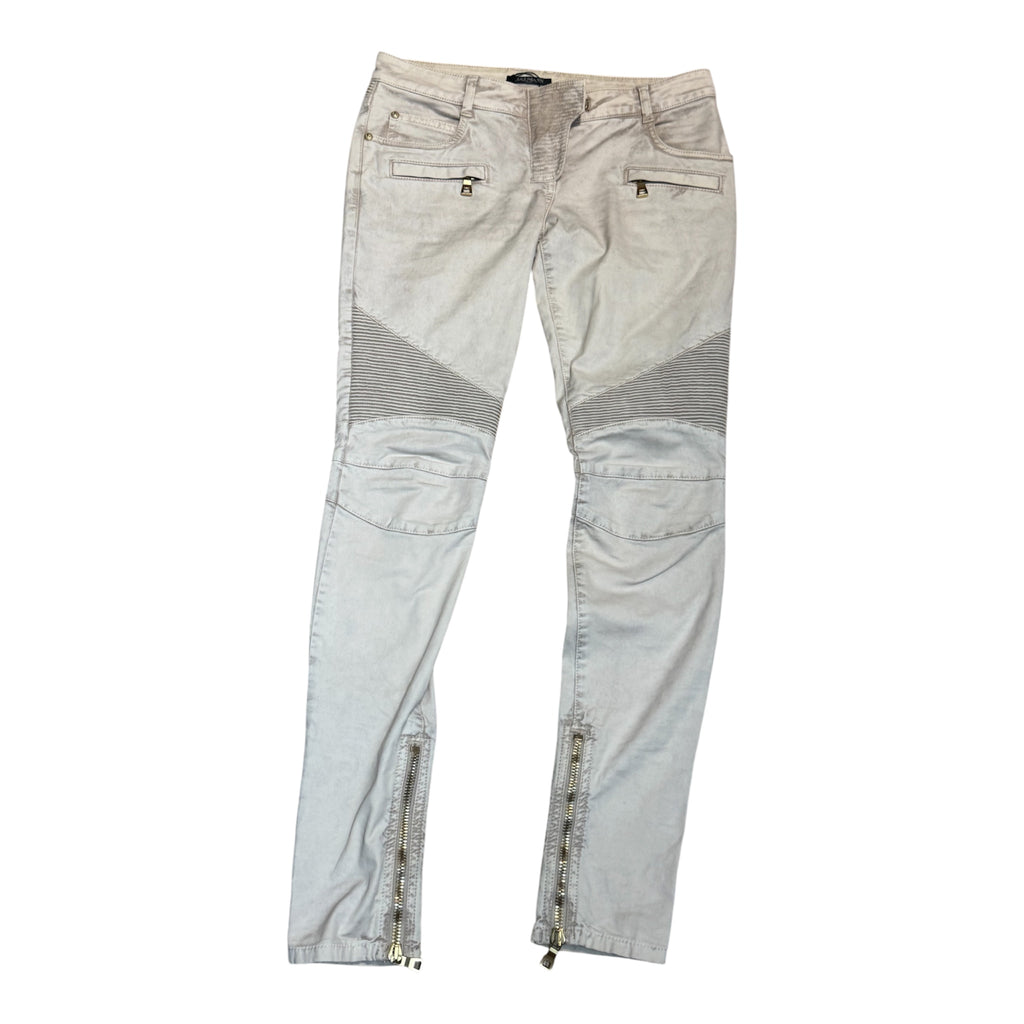✨ PIÈCE COLLECTOR – Jean Balmain Blanc Tie-Dye (Taille 36)✨