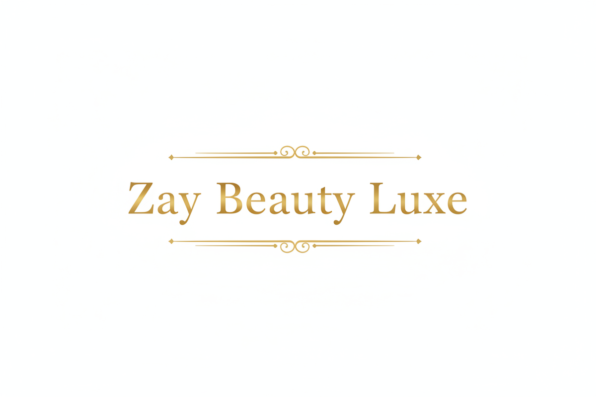 Zay Beauty Luxe Logo blanc et or